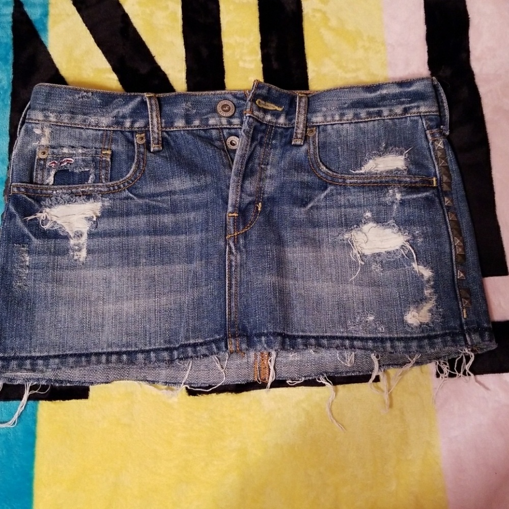 Hollister jean skirt